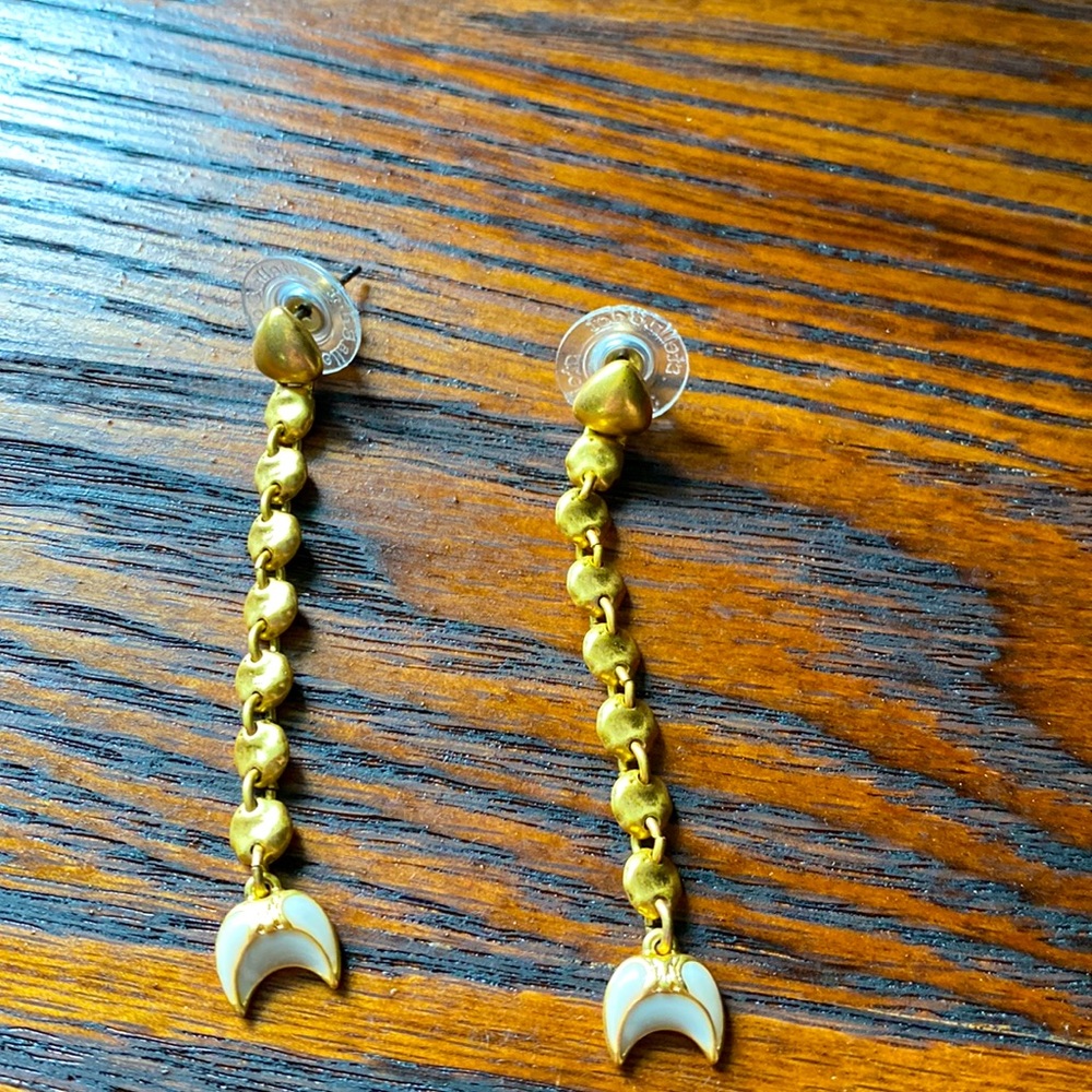 Stella & Dot gold dangle earrings